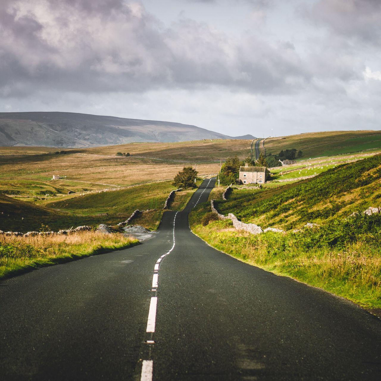 road near hills