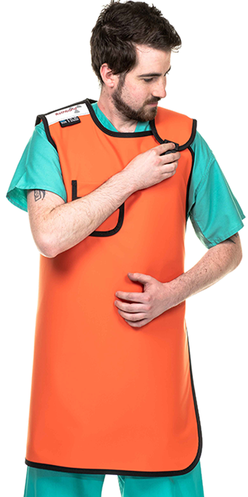 man in full wrap apron