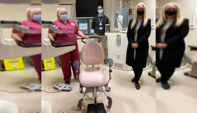 mammography chair at St Luke's Hospital