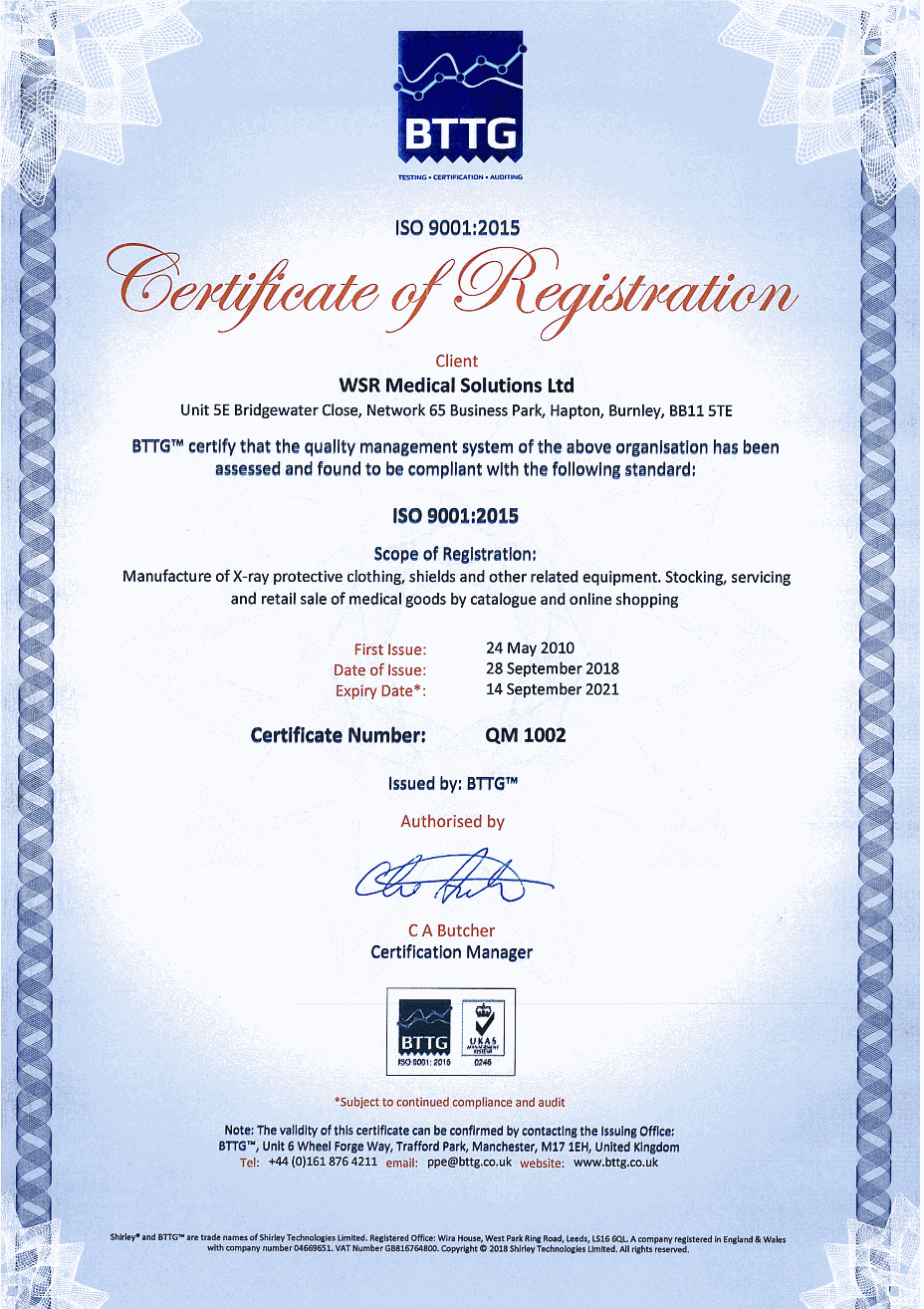 ISO 9001:2015 certificate