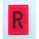 X-Ray Marker: Letter 'R' on Perspex